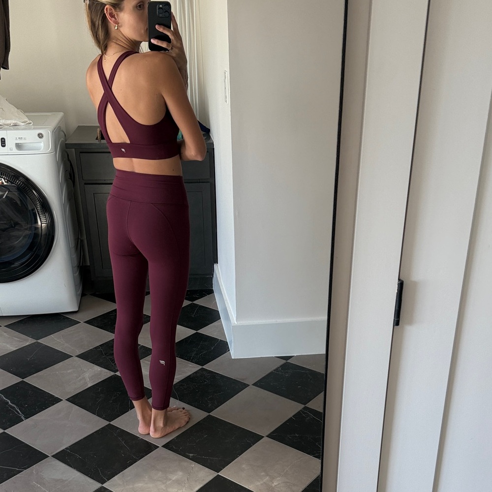 Fabletics Maroon Activewear Set - image 3